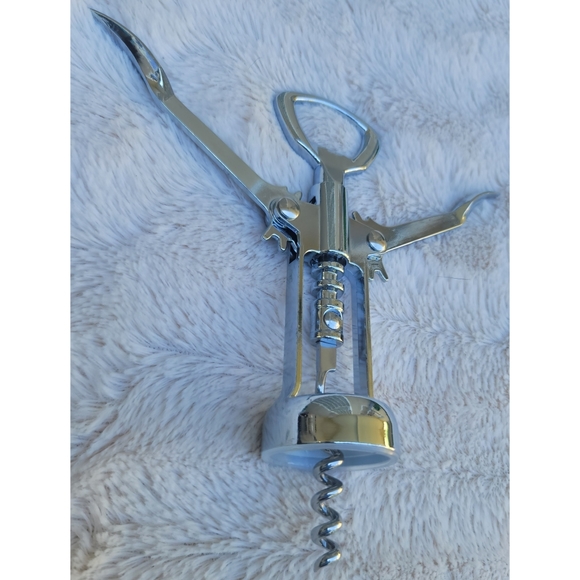 Wing Corkscrew Silver Wine Opener and Bottle Opener - Picture 13 of 16